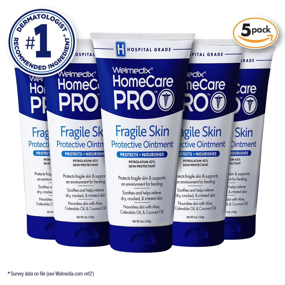 Welmedix fragile skin protective ointment calendula closeup highlights natural ingredients aiding moisture and soothing relief.