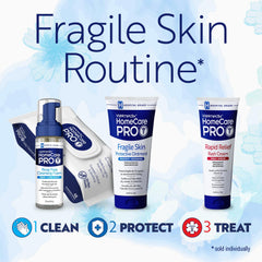 Welmedix Fragile Skin Ointment for incontinence-care application protects delicate areas.