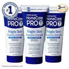 Welmedix Fragile Skin Ointment label closeup shows calendula and natural ingredients.