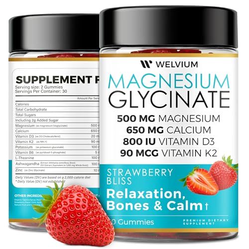Spanish language variant copy on magnesium glycinate gummies
