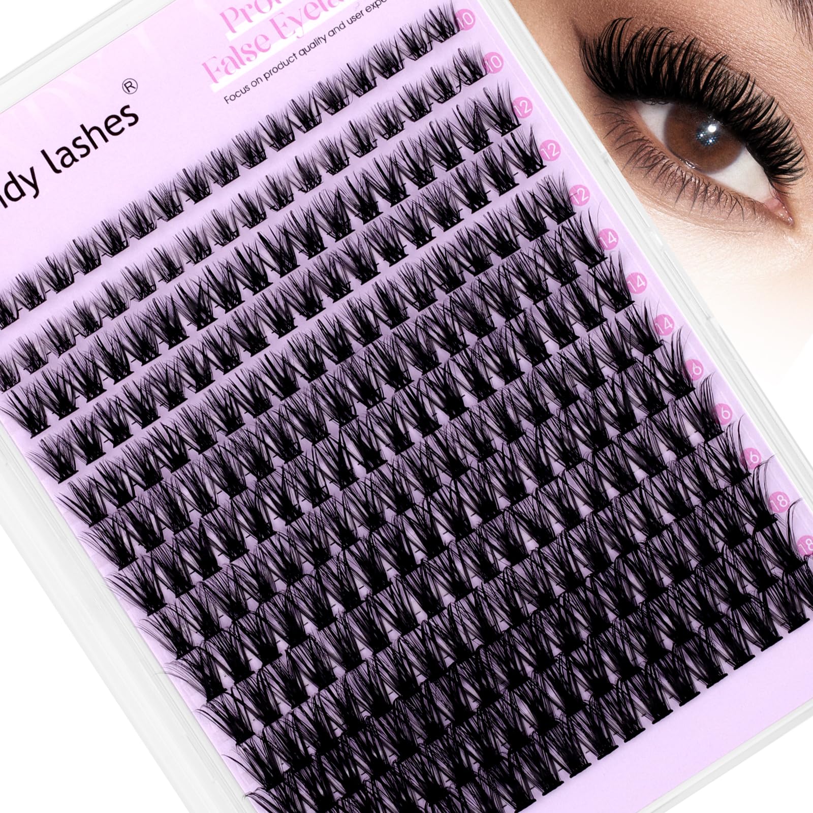 Wendy Lashes 280pcs set offers abundant clusters for customization.