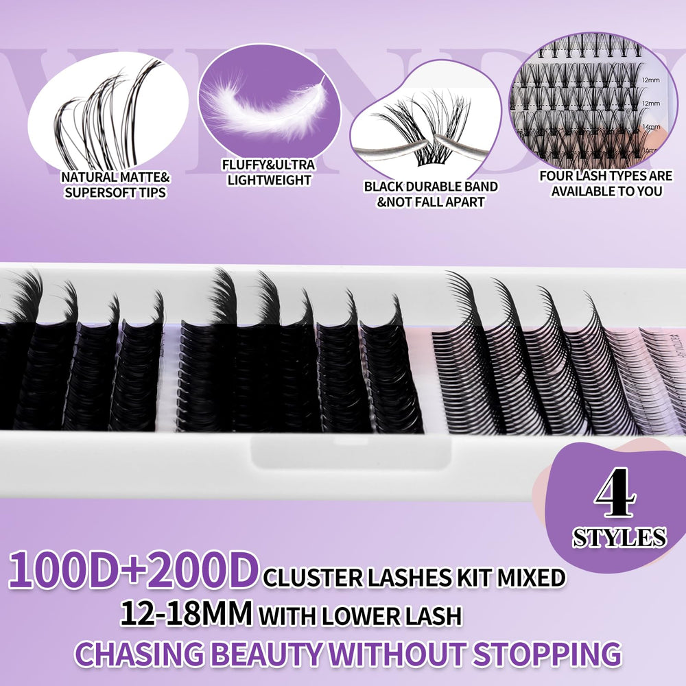 Wendy Lashes bottom lashes included enhance complete eye definition.