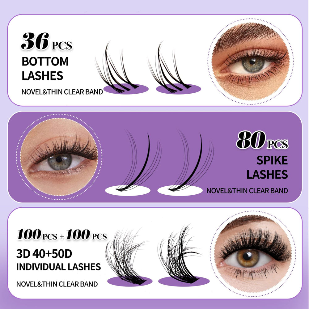 Wendy Lashes bottom lashes with transparent band for easy handling