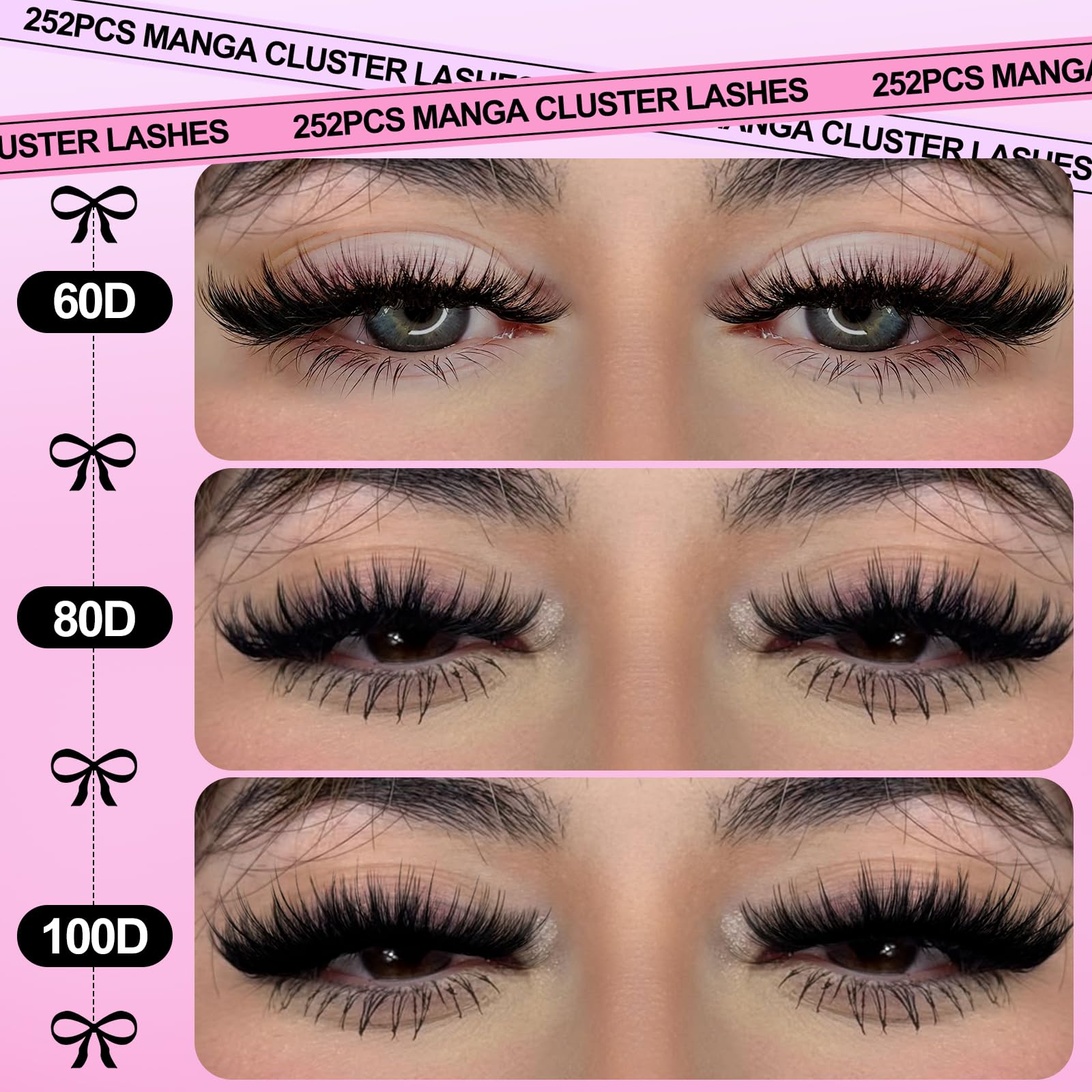 Wendy Lashes D-Curl Spiky Clusters provide lift and lasting curl.
