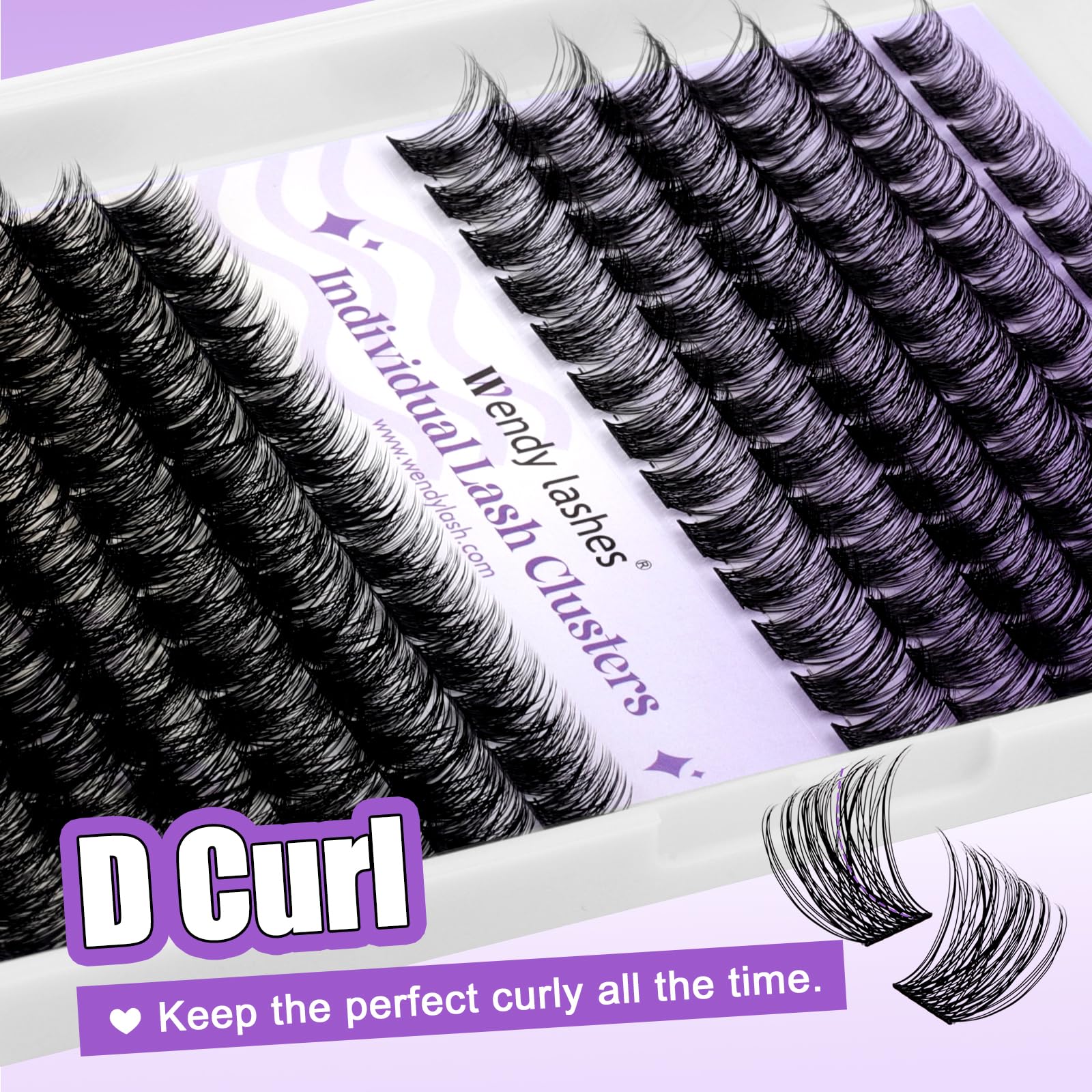Wendy Lashes DIY-at-home clusters enable quick, at-home lash look.