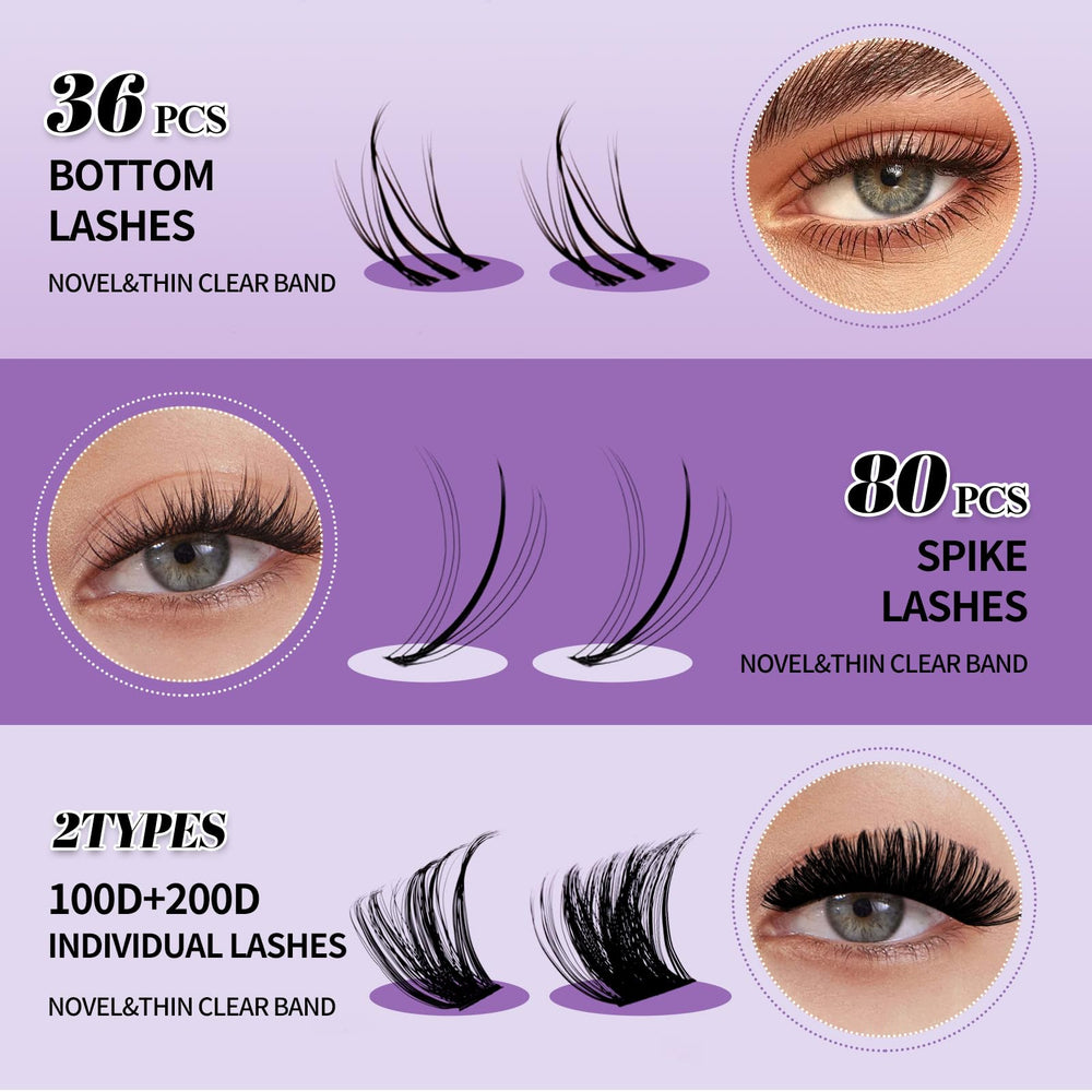 Wendy Lashes DIY kit spike lashes tray adds dramatic texture.