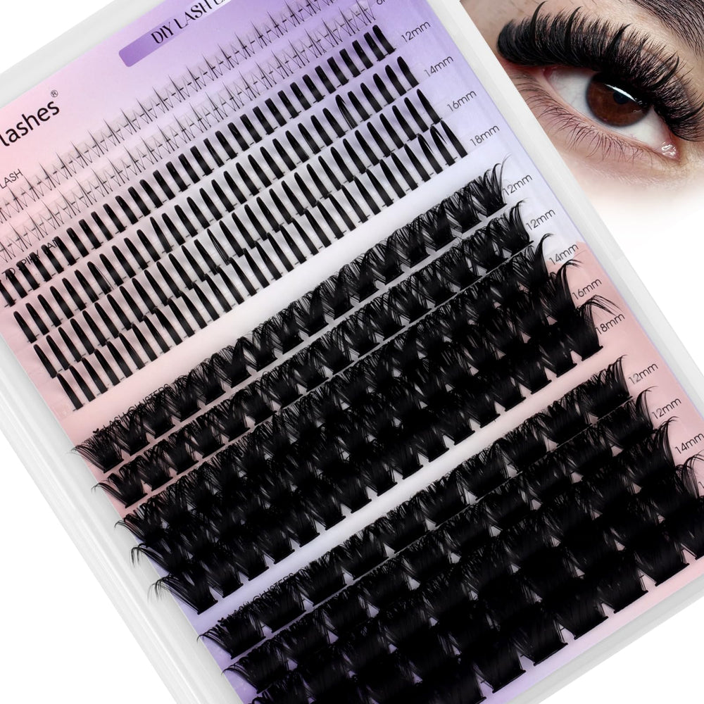 Wendy Lashes DIY lash clusters offer mega thick D curl for dramatic daytime or evening looks.