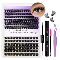 Wendy Lashes final eye look with waterproof-ready wear.