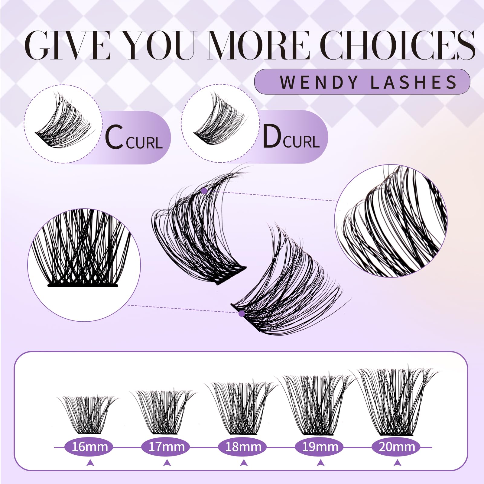 Wendy Lashes lash clusters kit tools with tweezers for precise placement.
