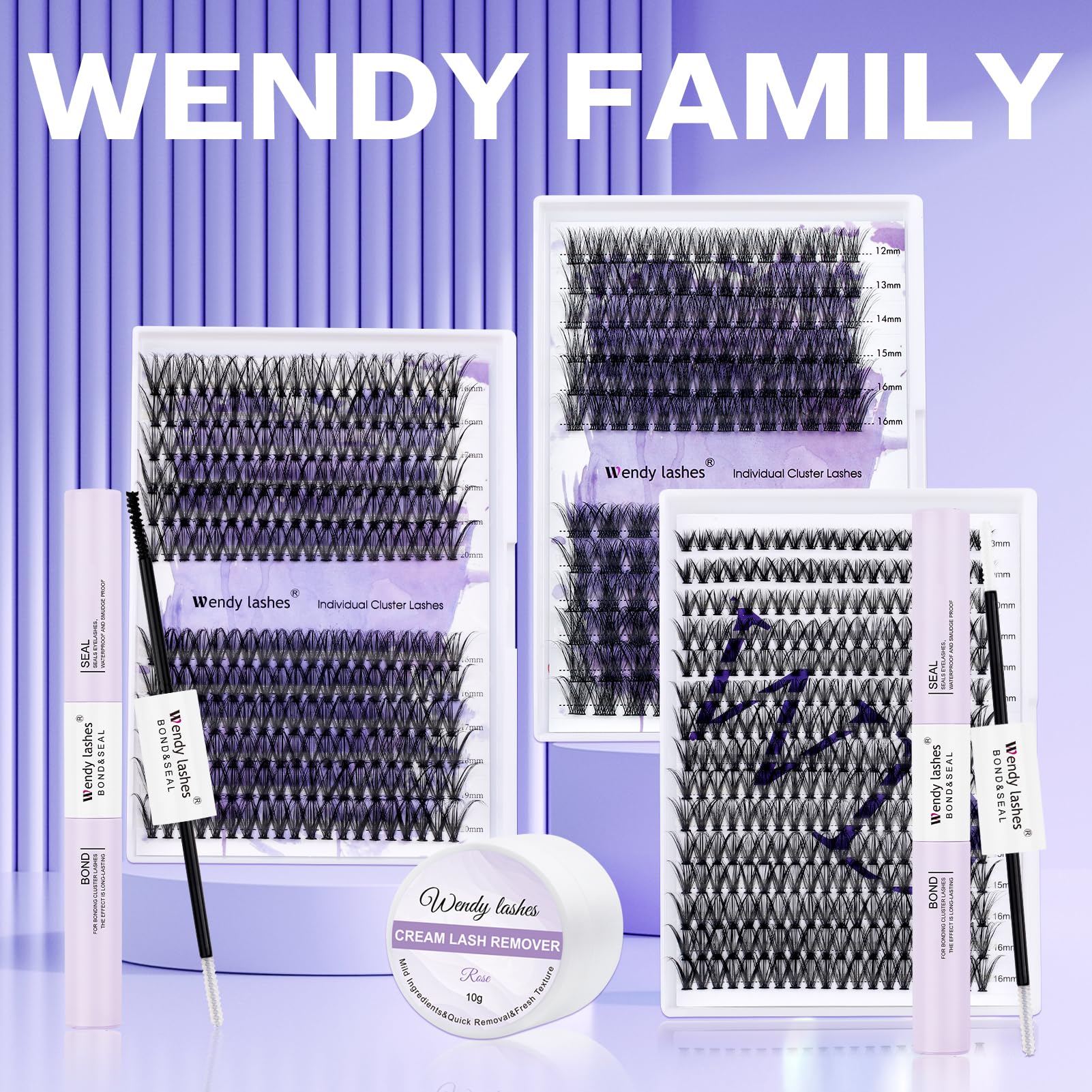 WENDY LASHES long-wear-glue stays put from morning to night