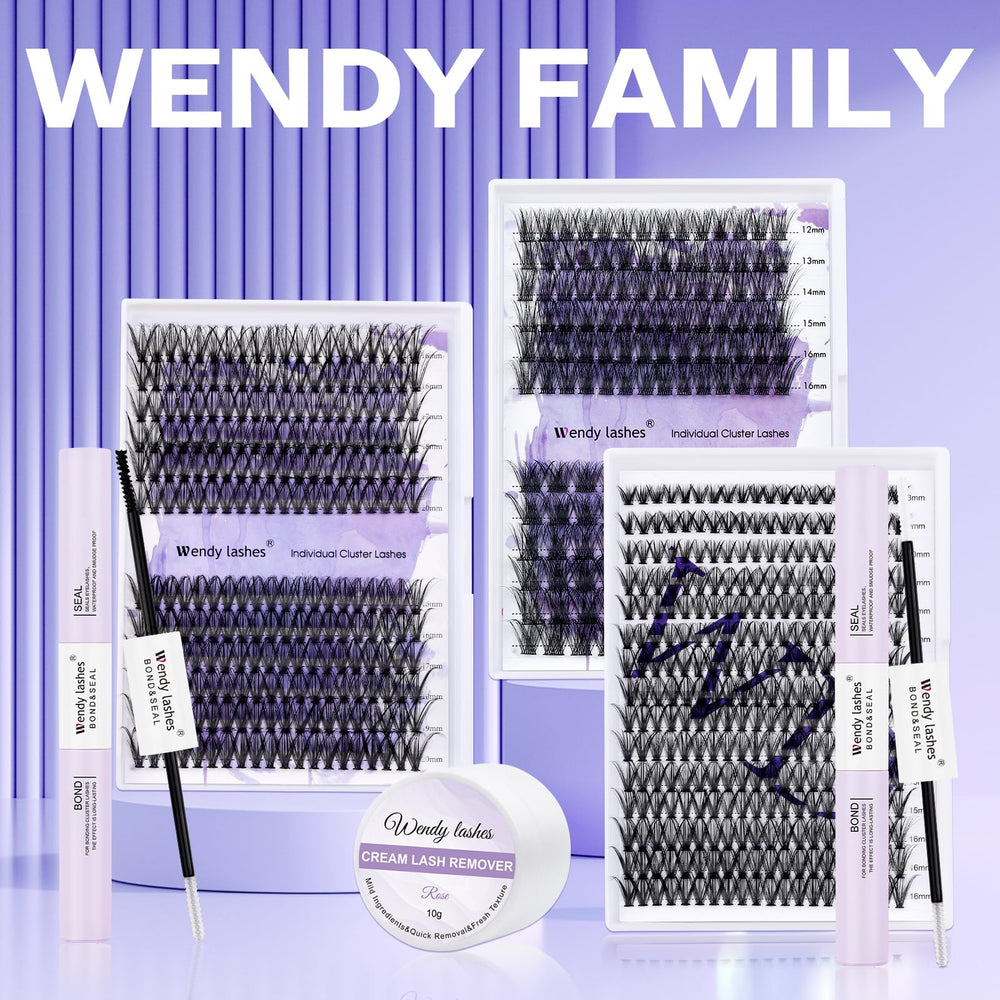 WENDY LASHES long-wear-glue stays put from morning to night