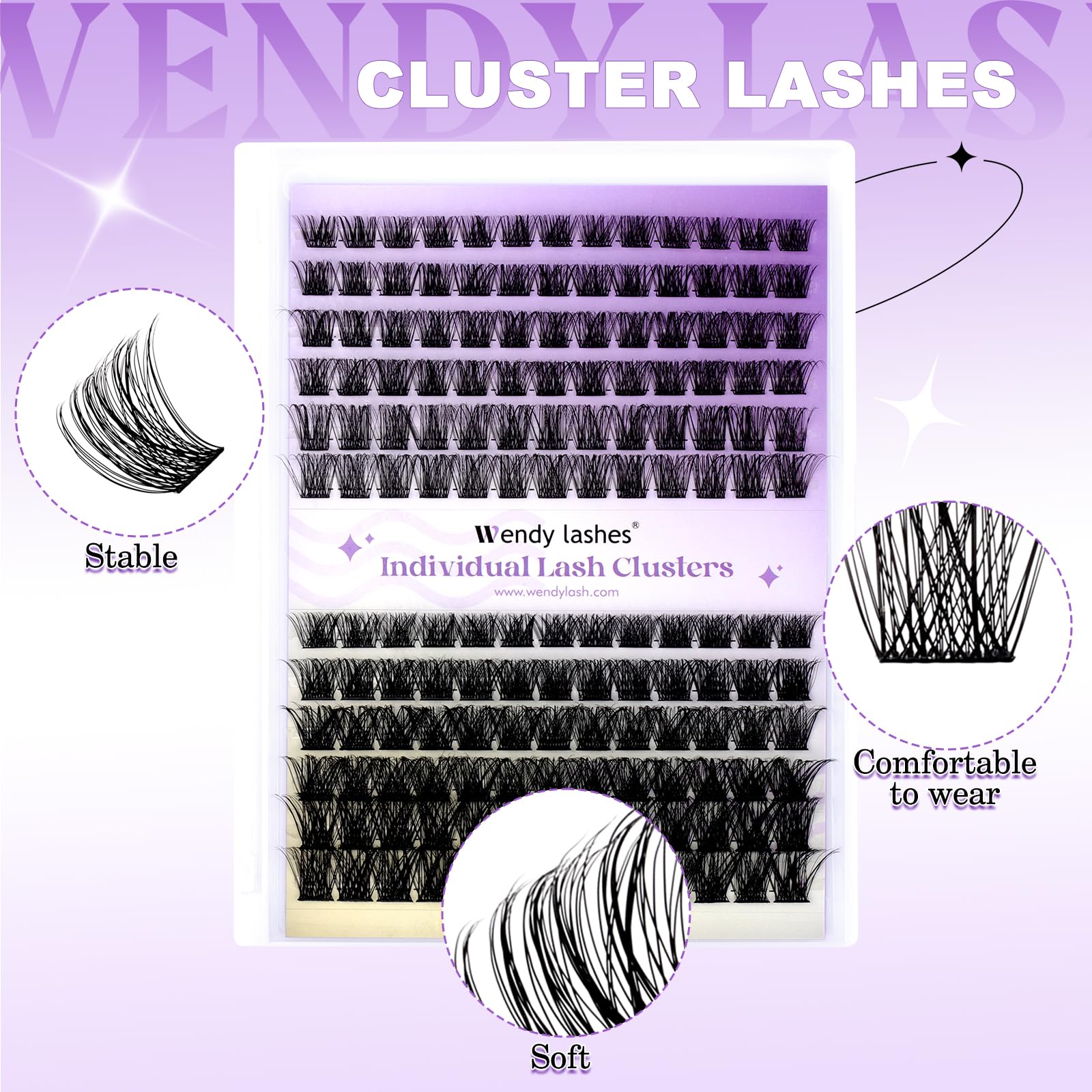 Wendy Lashes mixed lengths 12-16mm demonstrated for versatile styling options.