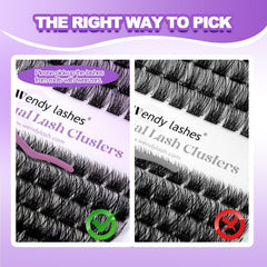 Wendy Lashes seamless flat root fit blends with natural lashes for a seamless appearance.