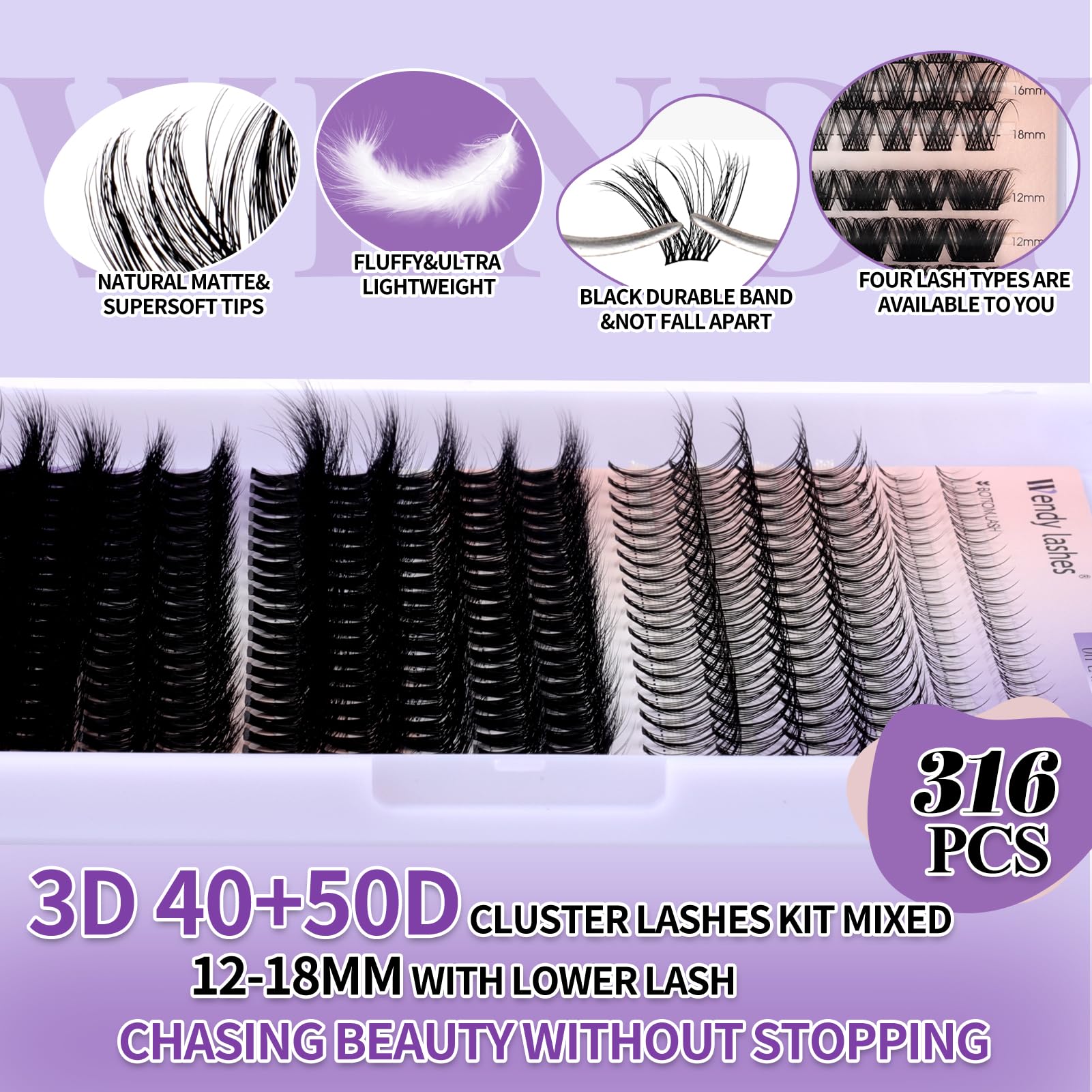 Wendy Lashes spike lashes array offering dramatic cat-eye potential
