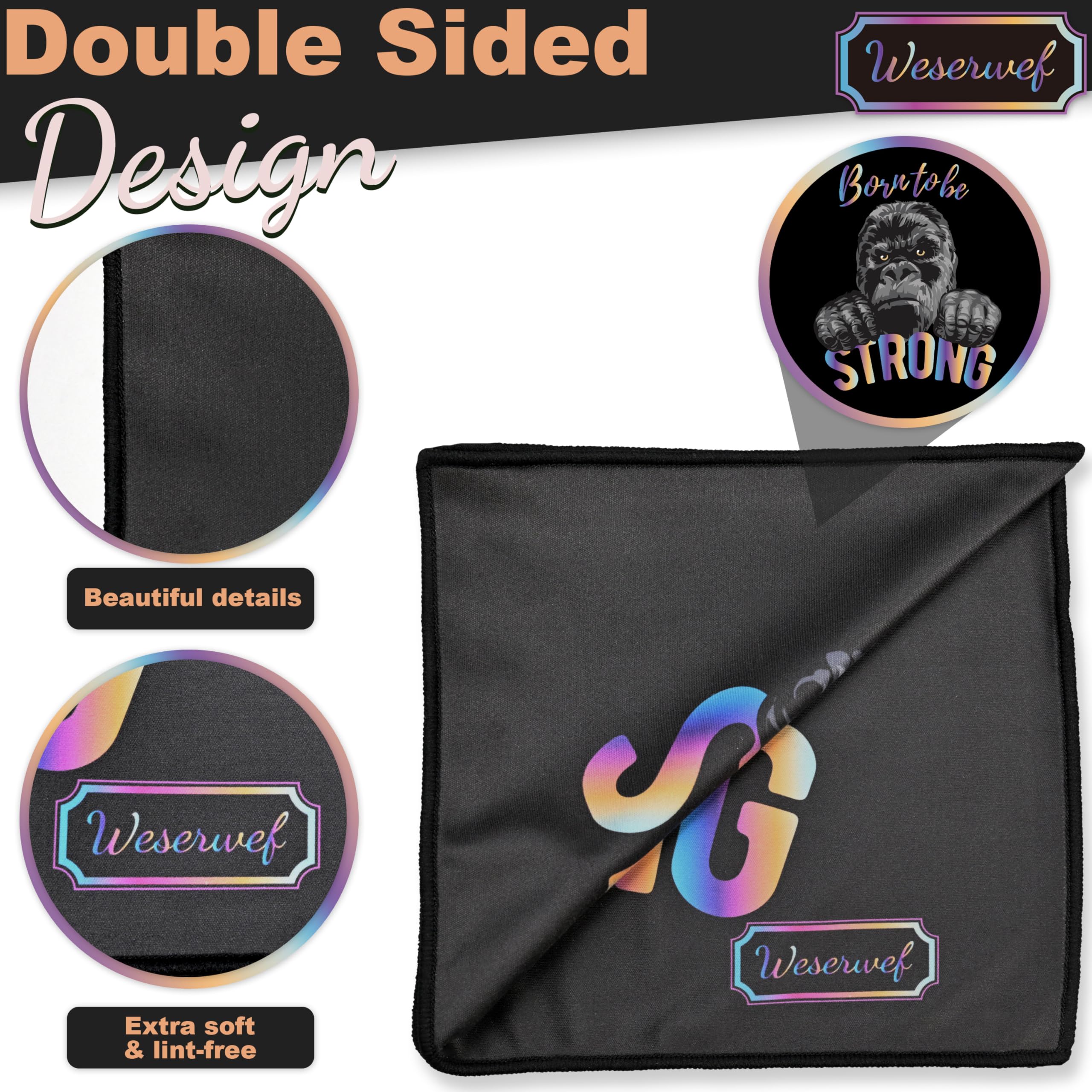 Cleaning cloth suitable for glasses, screens, tablets