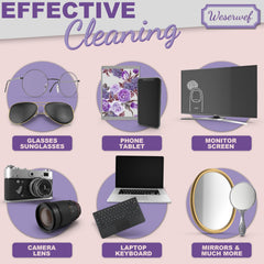 Ultra-soft scratch-free Weserwef microfiber cloth – rose and lilac