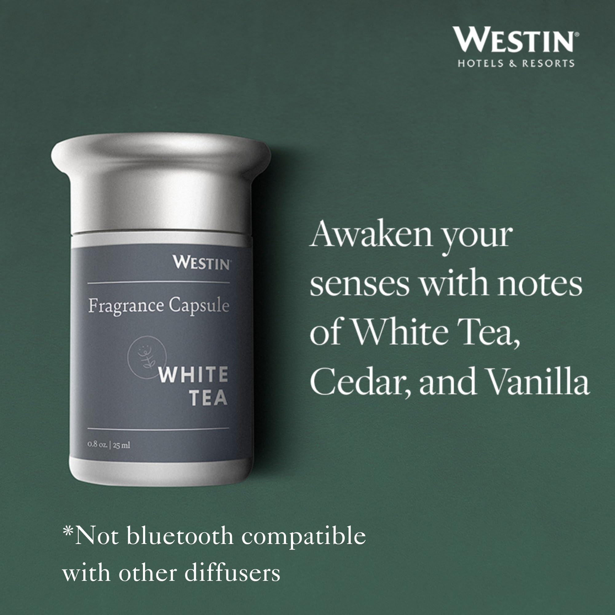 Back panel of Westin White Tea Diffuser Refill packaging