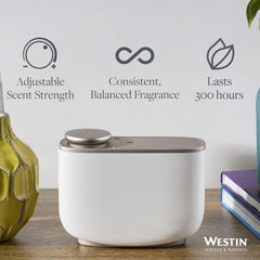 White Tea scent label on Westin diffuser refill capsule