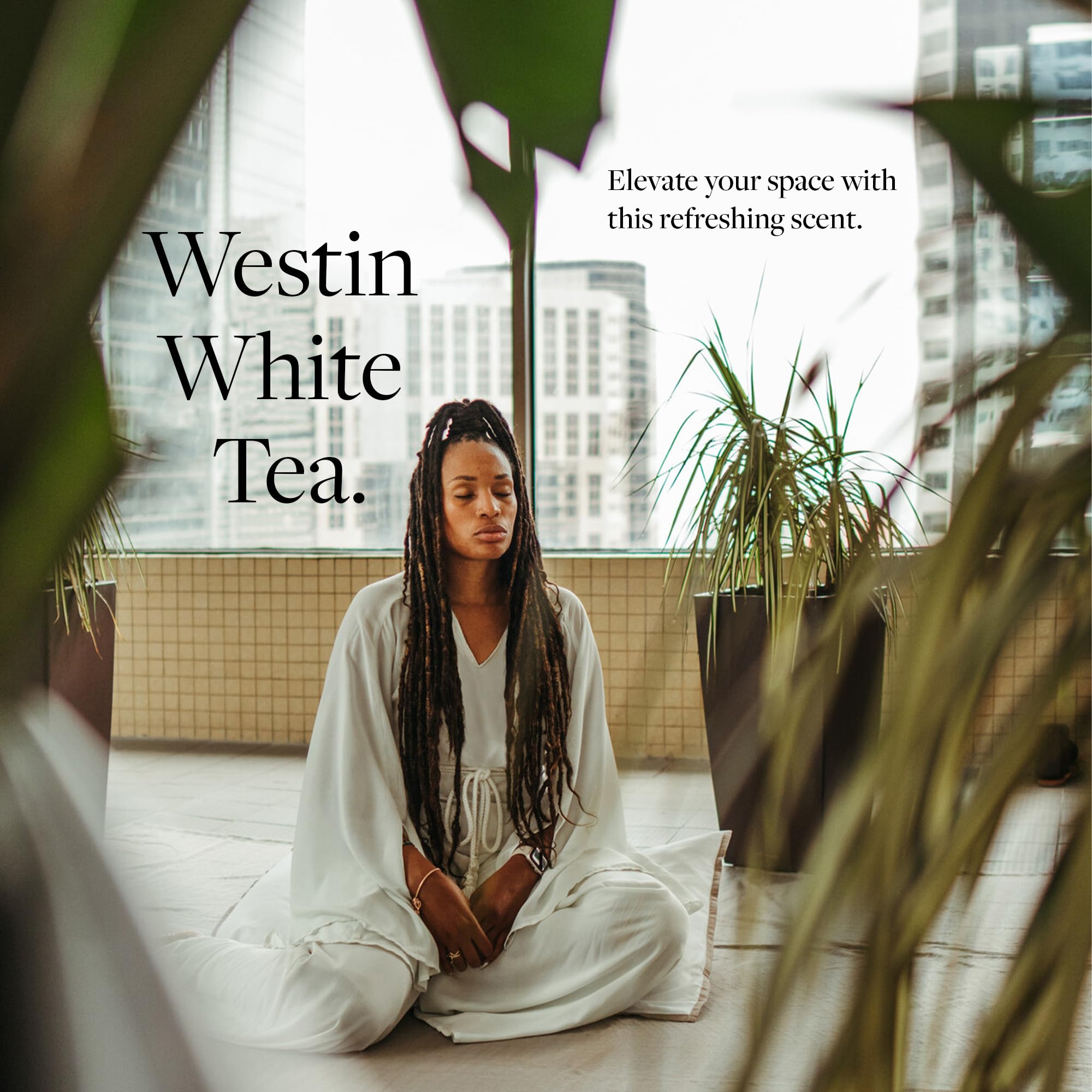 Hotel-grade fragrance notes: White Tea with cedar and vanilla
