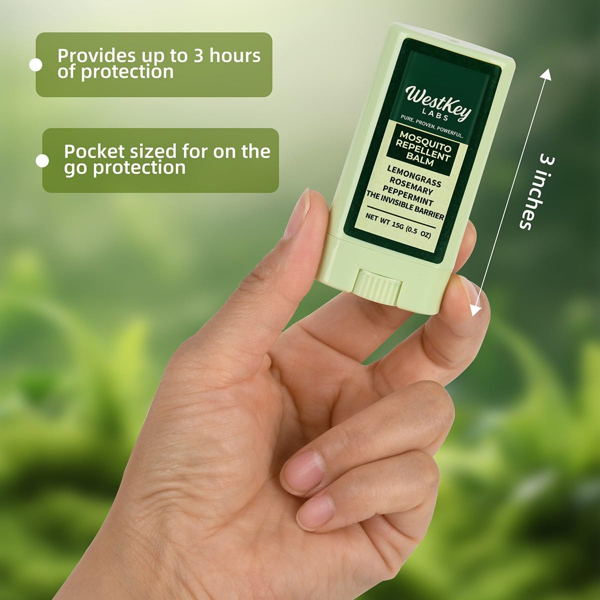 WestKey Labs balm-stick application delivers a smooth, non-greasy glide-on experience.
