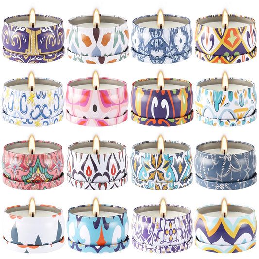 Wfmolcand 16-pack scented candles in 2.5 oz travel tins