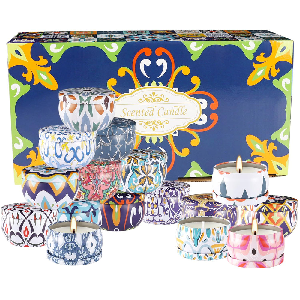 Gift-ready scented candle set in stylish packaging