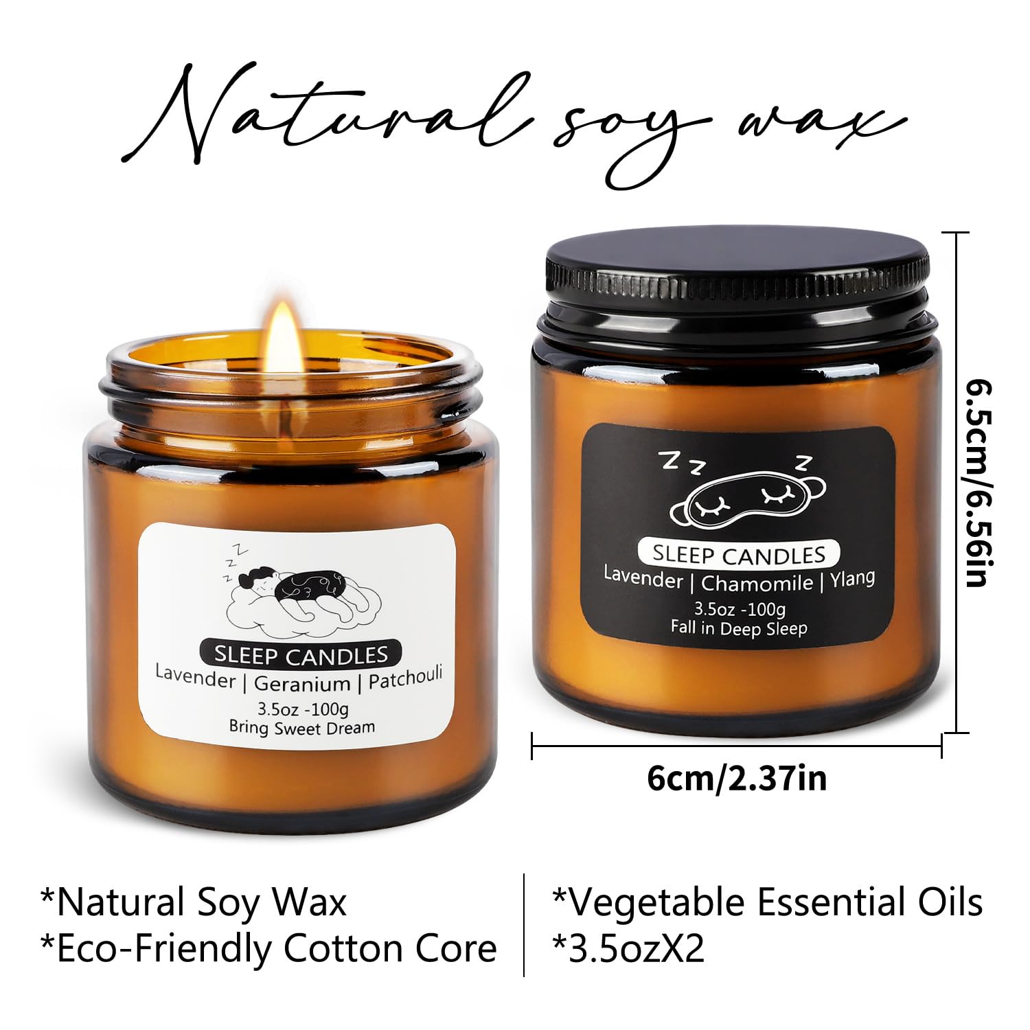 Deep Sleep candle with lavender, chamomile and ylang-ylang