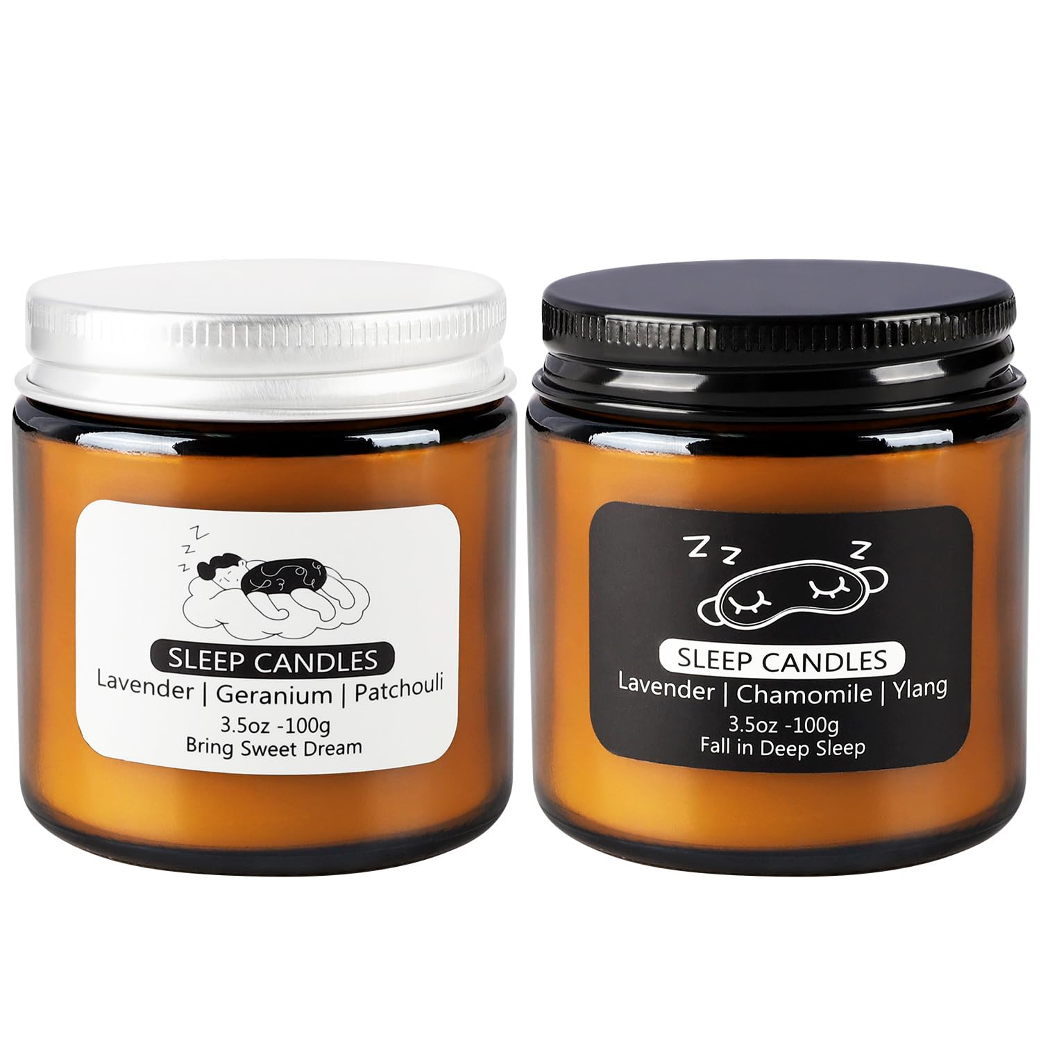 Two-pack sleep scented candles ideal for gifts