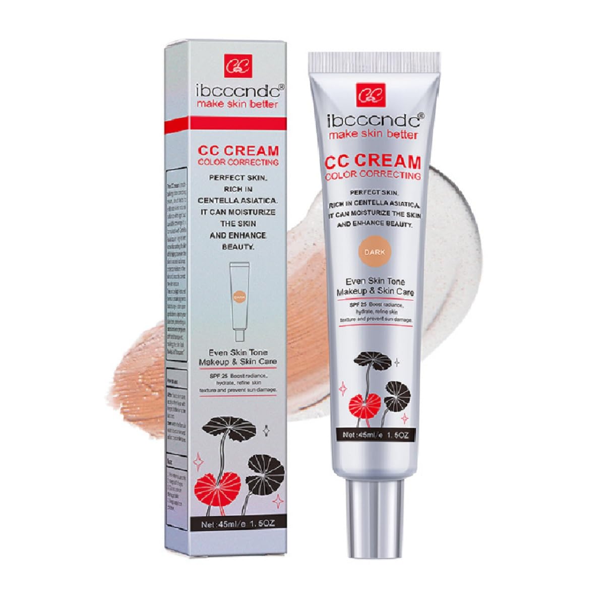 WFWJ Color Correcting CC Cream bottle with SPF25 for balanced skin tone.
