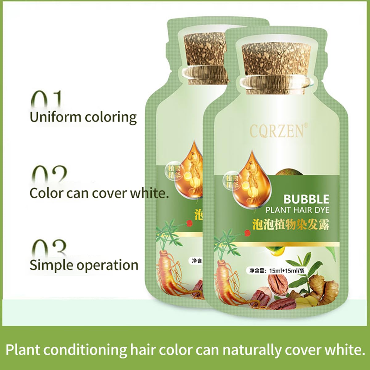 WFWJ Easy at-home dye application with gloves and no tools.