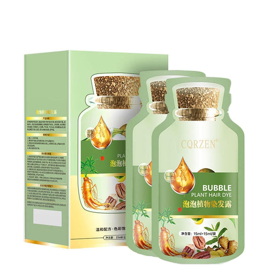 WFWJ Natural Bubble Hair Dye bottle pour for easy, mess-free application.