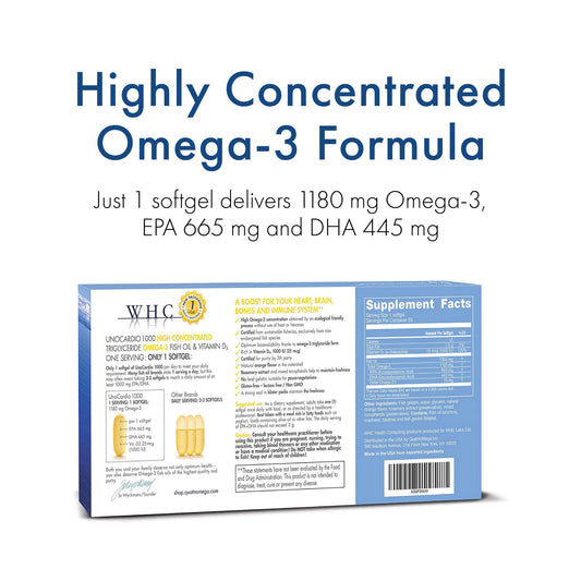 Close-up of omega-3 content showing 1180 mg per softgel