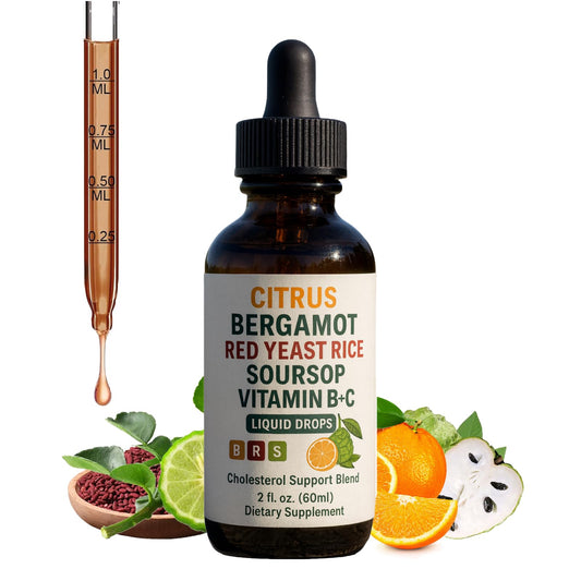 WHDEOW Citrus Bergamot Red Yeast Rice Liquid Drops bottle and label
