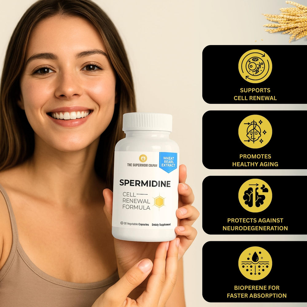 Illustration of wheat germ extract and 1000 mg spermidine