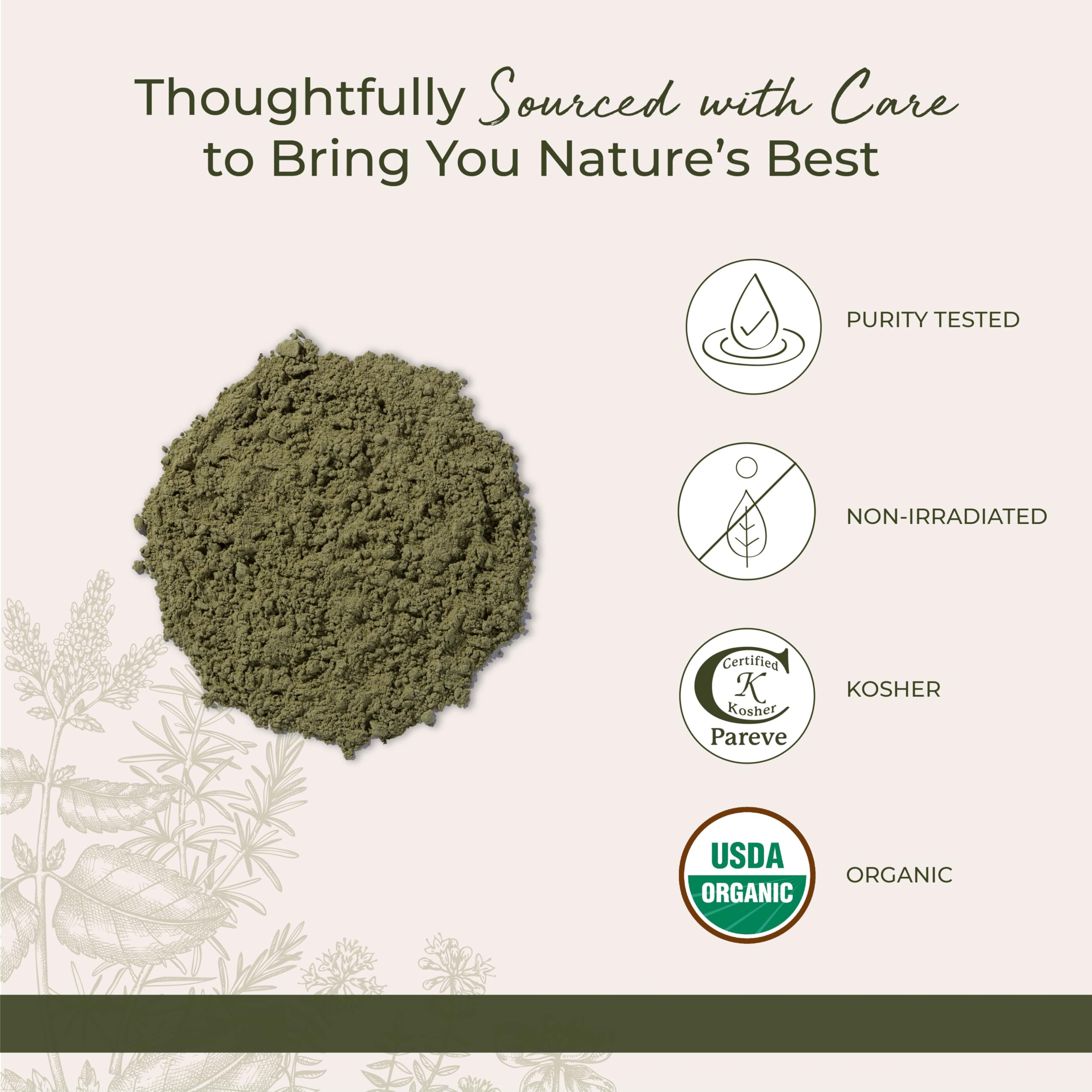 Wheatgrass powder rich in vitamins A, C, E, K and minerals