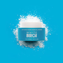 Product in use with a toothbrush