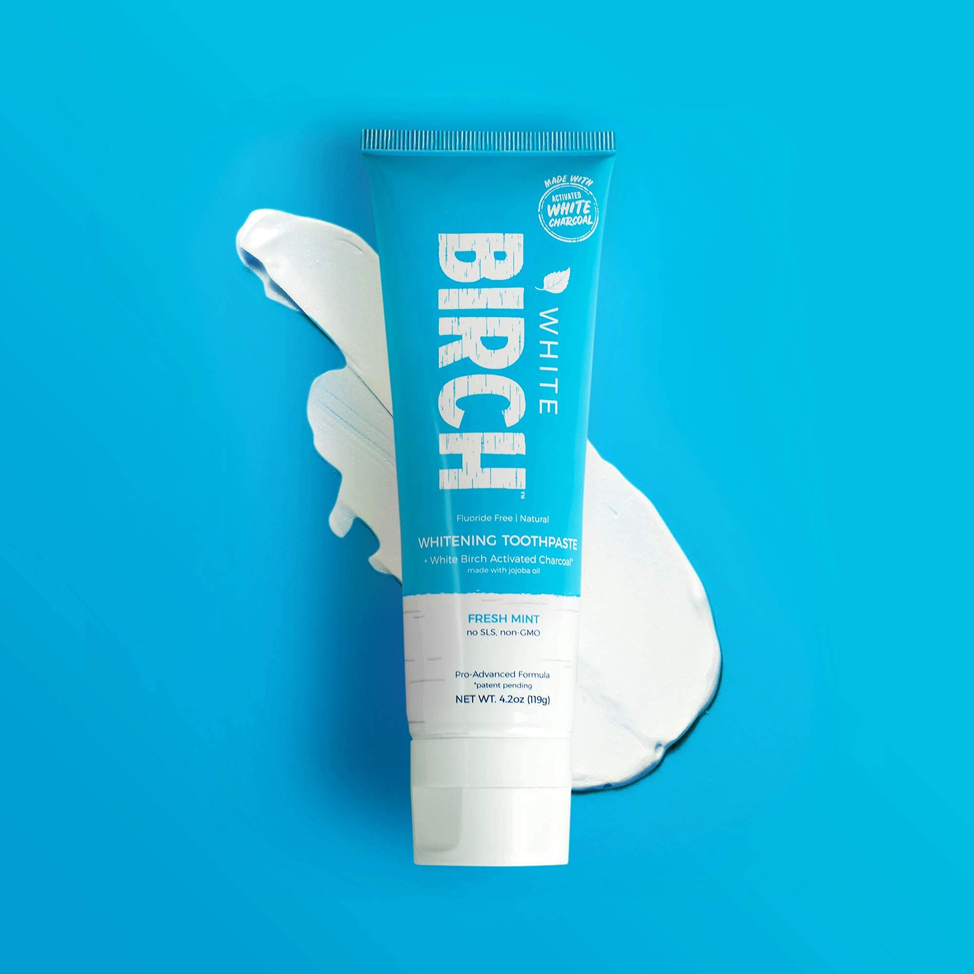 Charcoal derived from White Birch trees used for whitening