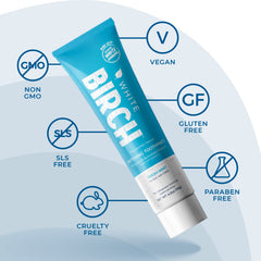 Toothpaste line highlighting gentle whitening with charcoal