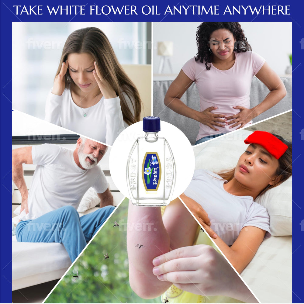 12-pack packaging of White Flower External Analgesic Balm Oil