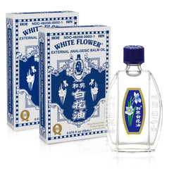 Front view of White Flower External Analgesic Balm Oil bottle 20ml