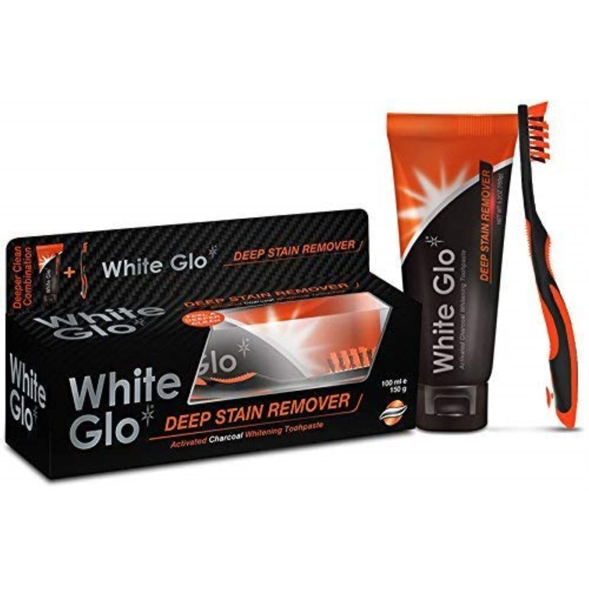 White Glo Deep Stain Remover Toothpaste with Activated Charcoal