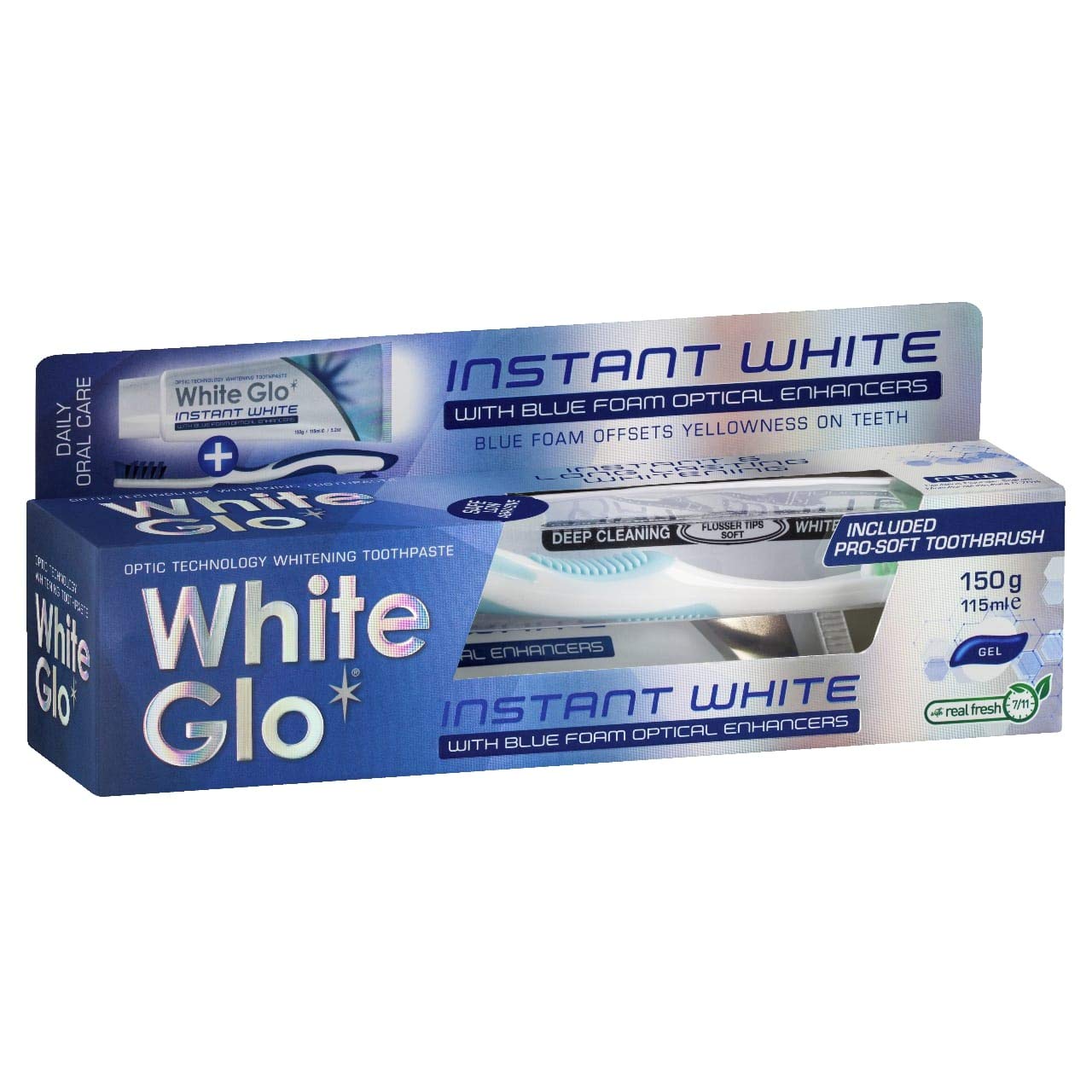 White Glo Instant White Optic Technology toothpaste tube