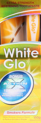 Free White Glo X Action Toothbrush included with toothpaste