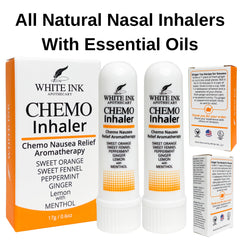 White Ink Apothecary BPA-free medical-grade inhaler closeup for safe use.