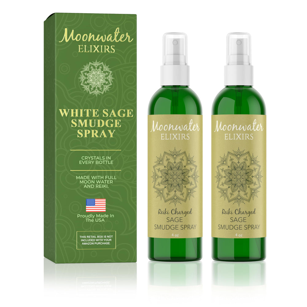 Hero image of White Sage Smudge Spray bottle with aura-cleansing label