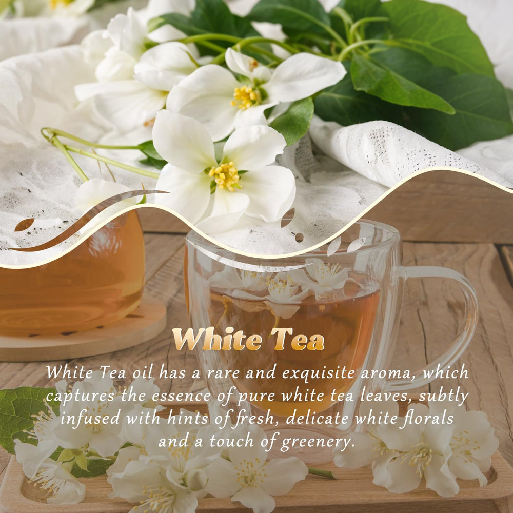 Diffuser releasing White Tea fragrance with essential oil