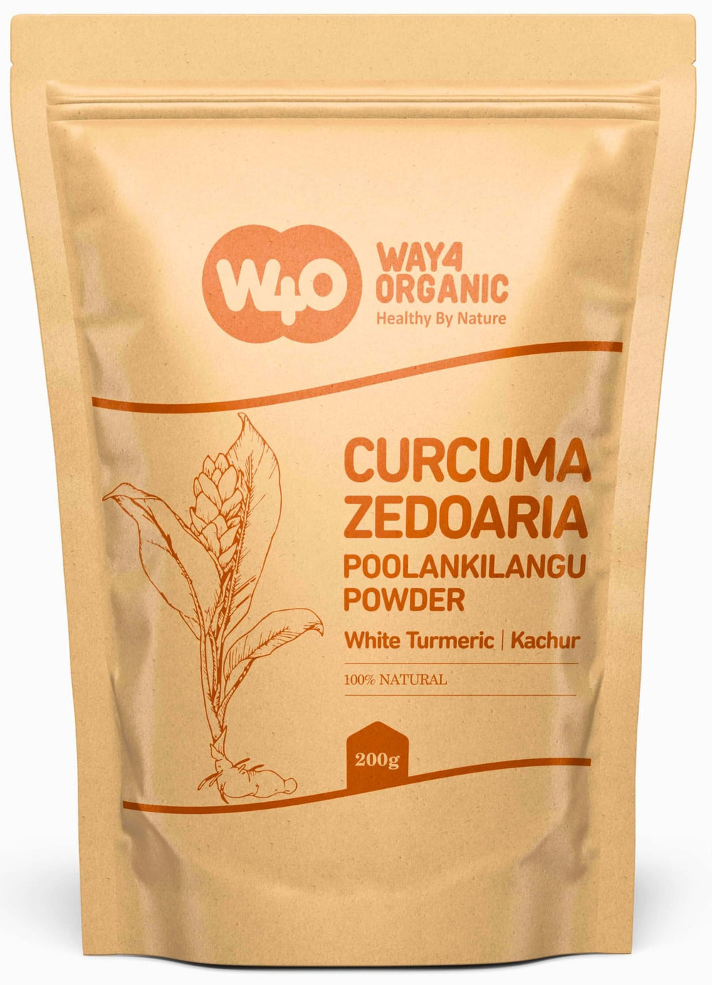 Packaging of White Turmeric Powder Poolankilangu (Curcuma Zedoaria)