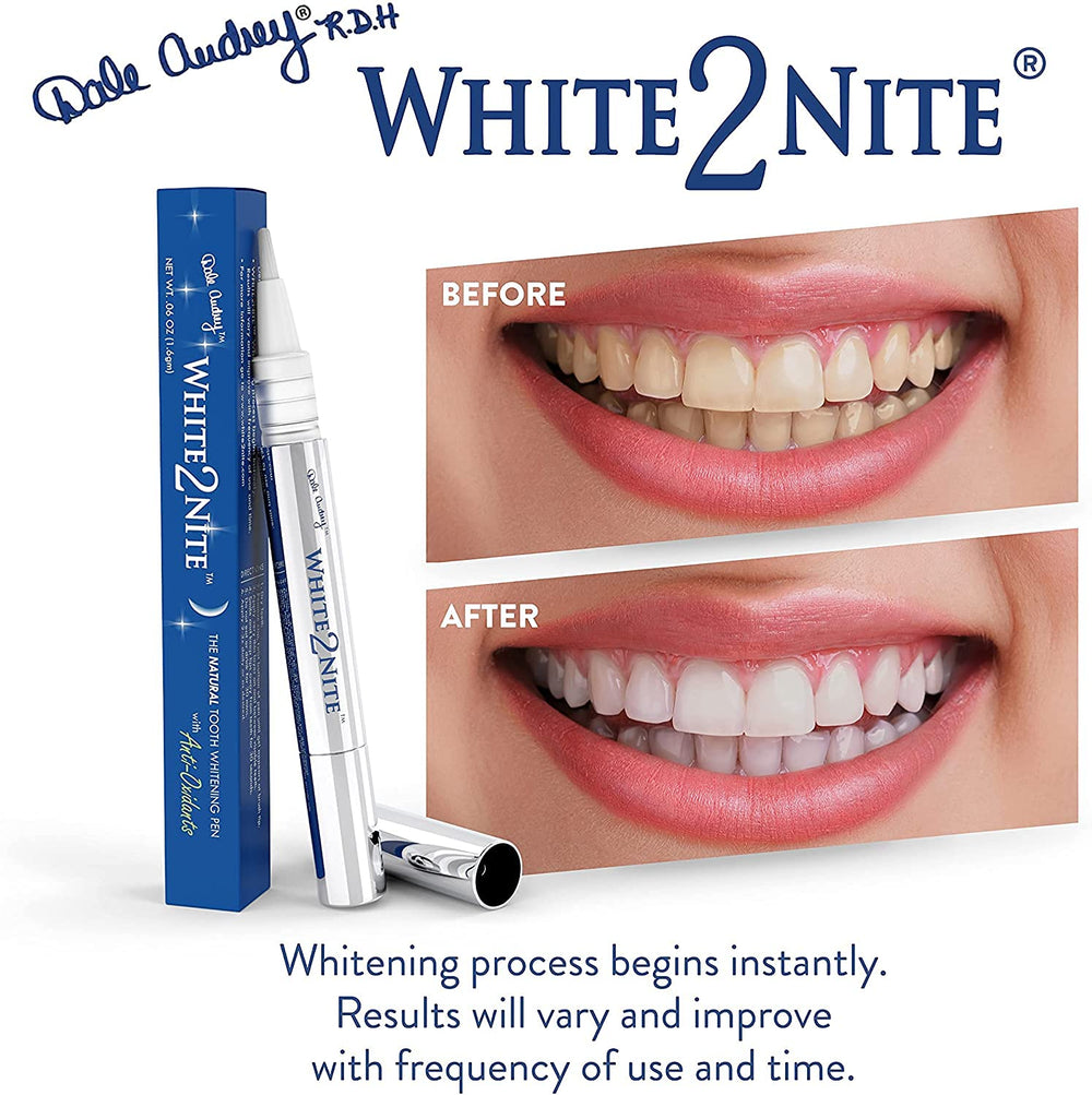 Before stain removal with White2nite whitening pen