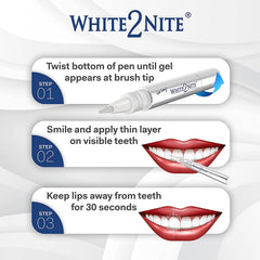 Whitening gel being dispensed from the pen