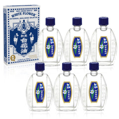 White Flower External Analgesic Balm Oil bottle front view
